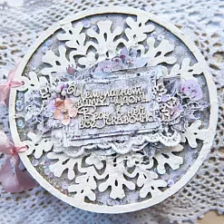 Заготовка для альбома 20х20 см "Снежинка 2" (CraftStory) Заготовка для альбома 20х20 см "Снежинка 2" (CraftStory)