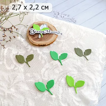 Нож "Снежноягодник. Листик", 2,7х2,2 см (ScrapMania)