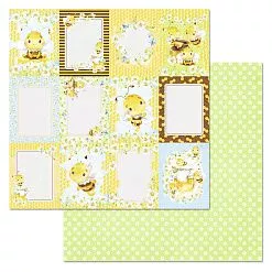 Бумага "Пчелки. Карточки" (ScrapMania) Бумага "Пчелки. Карточки" (ScrapMania)