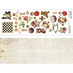Лист с картинками 10х30 см "СССР. Детство" (ScrapMania)