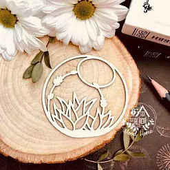 Украшение из чипборда "Флорариум" (WoodHome) Украшение из чипборда "Флорариум" (WoodHome)