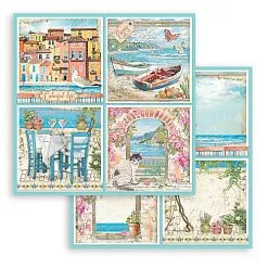УЦЕНКА Бумага 30х30 см "Blue Dream. 4 Cards" (Stamperia)