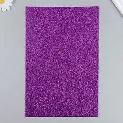 Отрез фетра А4 с глиттером "Фиолетовый", толщина 2 мм