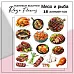 Набор высечек из ткани "Мясо и рыба", 6,2х4,5 см, 16 шт (RozeFlowers)