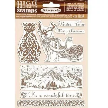 Резиновый штамп "Winter Time. Winter Tales", 8,5х8 см (Stamperia)