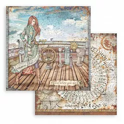 Бумага 30х30 см "Lady Vagabond Lifestyle. Rudder" (Stamperia)