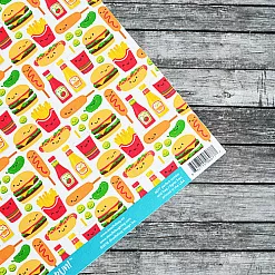 Набор бумаги 30х30 см с наклейками "So much pun", 11 листов (Doodlebug)