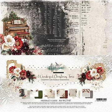 Набор бумаги 30х30 см "Wonderful Christmas Time", 6 листов (Alchemy of Art)