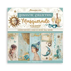 Набор бумаги 20х20 см "Masquerade", 10 листов (Stamperia)