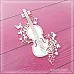 Чипборд "Скрипка с розами. Большая", 6,1х11,5 см (СкрапМагия)