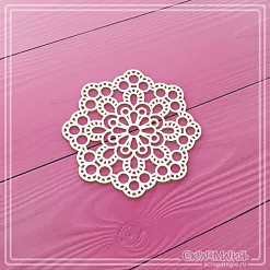 Чипборд "Кружевная салфетка 3" (СкрапМагия)