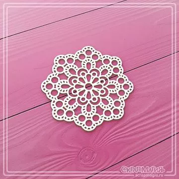 Чипборд "Кружевная салфетка 3" (СкрапМагия)