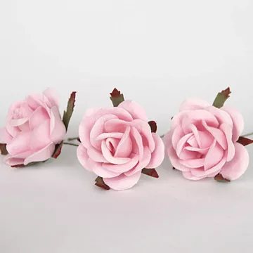 Цветок розы коттеджной "Средний. Светло-розовый", 4 см, 1 шт (Craft)