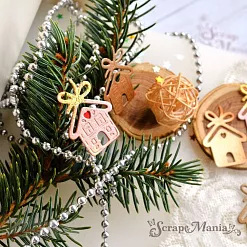 Нож "Новогодние игрушки. Домик", 2,4х3,2 см (ScrapMania)