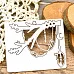 Чипборд "Бохо. Ветка с гирляндой", 7х6 см (Белый кот)