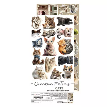 Набор бумаги 15х30 см "Cats. Для вырезания", 18 листов (Craft O'Clock)