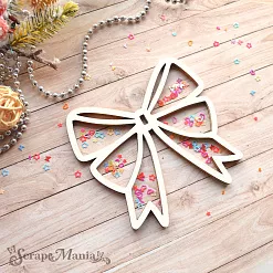 Шейкер "Волшебный снегопад. Бант. Большой", 9,5х9 см (ScrapMania)