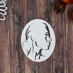 Чипборд "Профиль девушки 2445", 6,2х5 см (Fantasy)