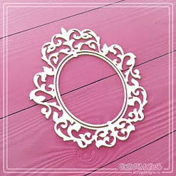 Чипборд "Ажурная рамка. Овал 2" (СкрапМагия)