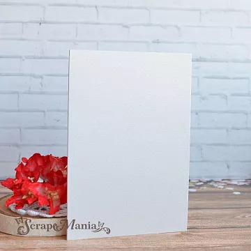 Заготовка для открытки 10х15 см из дизайнерской бумаги Sirio Pearl Merida White