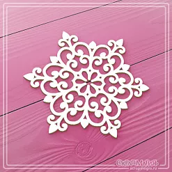 Украшение из чипборда "Снежинка" (СкрапМагия)