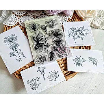 Штамп "На полянке", 6,3х5 см (AgiArt)