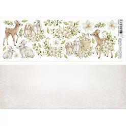 Лист с картинками 10х30 см "Однажды летом. Животные" (ScrapMania)