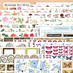 Набор листов 10х30 см "Сюрприз Ассорти. Картинки для вырезания", 30 листов (ScrapMania)