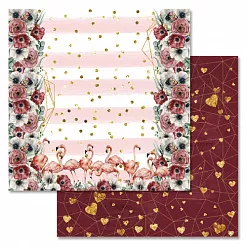 Набор бумаги 30,5х30,5 см "Роскошный фламинго", 12 листов (ScrapMania) Набор бумаги 30,5х30,5 см "Роскошный фламинго", 12 листов (ScrapMania)