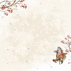 Бумага "Румяный Новый Год. На саночках" (ScrapMania) Бумага "Румяный Новый Год. На саночках" (ScrapMania)