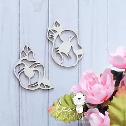 Набор украшений из чипборда "Розочки" (LeoMammy)