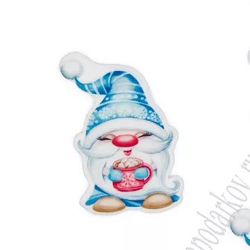 Акриловое украшение "Гномик голубой", 3,6х2,7 см