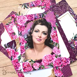 Набор карточек "Пионовый роман" (ScrapMania)