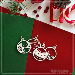 Чипборд "Елочные шарики", 7,6х4,6 см (СкрапМагия) Чипборд "Елочные шарики", 7,6х4,6 см (СкрапМагия)