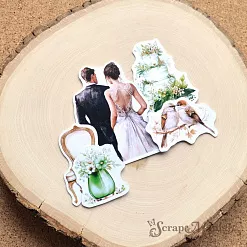 Набор высечек из бумаги "День свадьбы", 40 шт (ScrapMania)