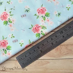 Отрез ткани 75х50 см "Пробуждение природы. Розы" (ScrapMania)