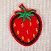 Термонаклейка с вышивкой "Клубничка", цвет красный
