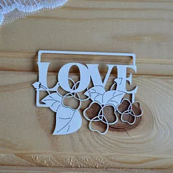 Украшение из чипборда "Flower Love" (Просто небо)