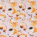 Отрез ткани 48х50 см "Кофе-тайм. Чашечки на сером в горошек" (Артмикс)