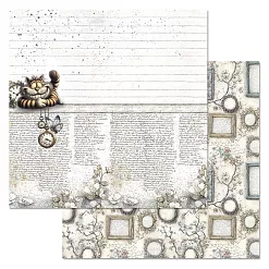 Бумага "Алиса и Чеширский кот. Иллюзия улыбки" (ScrapMania)