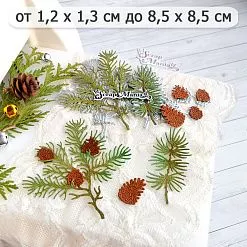 Нож "Еловый лес. Ветки сосны с шишками", 8,5х8,5 см (ScrapMania) Нож "Еловый лес. Ветки сосны с шишками", 8,5х8,5 см (ScrapMania)