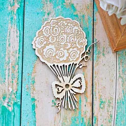 Украшение из чипборда "Букет" (ScrapКрым)