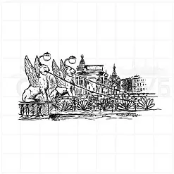 Штамп "Банковский мост", 7,5х3,6 см (Скрапклуб)