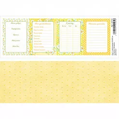 Лист с картинками 10х30 см "Пчелки. Метрика. Девочка" (ScrapMania)