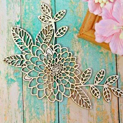 Украшение из чипборда "Цветок" (ScrapКрым)