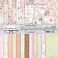 Набор бумаги 30,5х30,5 см "Свадебный букет", 12 листов (ScrapMania)