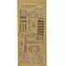 Контурные наклейки "Европа", лист 10x24,5 см, цвет золото