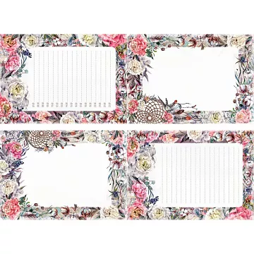 Лист с картинками 10х30 см "Танцы ветра. Блокнот. Ловец снов. Планер" (ScrapMania)