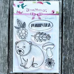 Набор штампов "По грибы, по ягоды. Мишутка" (ScrapMania)