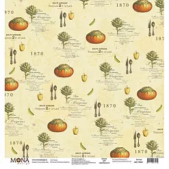 Набор бумаги 30х30 см "Винтажные рецепты", 11 листов (MonaDesign)